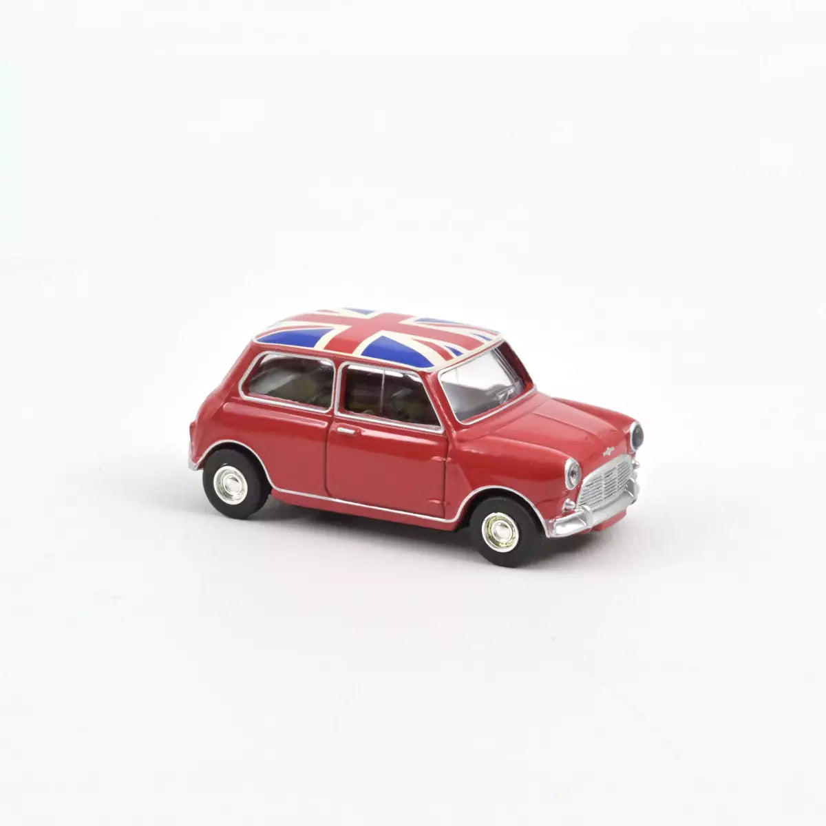 Norev - Mini Cooper S 1964 Tartan Red with Flag on Roof - Scale 1/64 Approximately