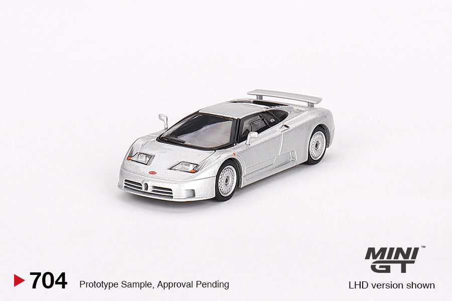 Mini GT - Bugatti EB110 GT Grigio Chiaro - Scala 1/64 MGT00704