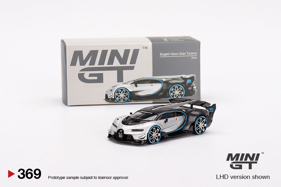 Mini GT - Bugatti Vision Gran Turismo Silver Mini GT Mijo Exclusive - Scala 1/64 MGT00369 Blister