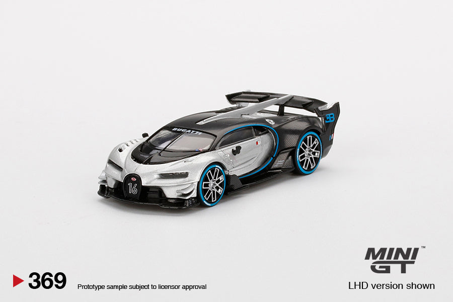 Mini GT - Bugatti Vision Gran Turismo Silver Mini GT Mijo Exclusive - Scala 1/64 MGT00369 Blister