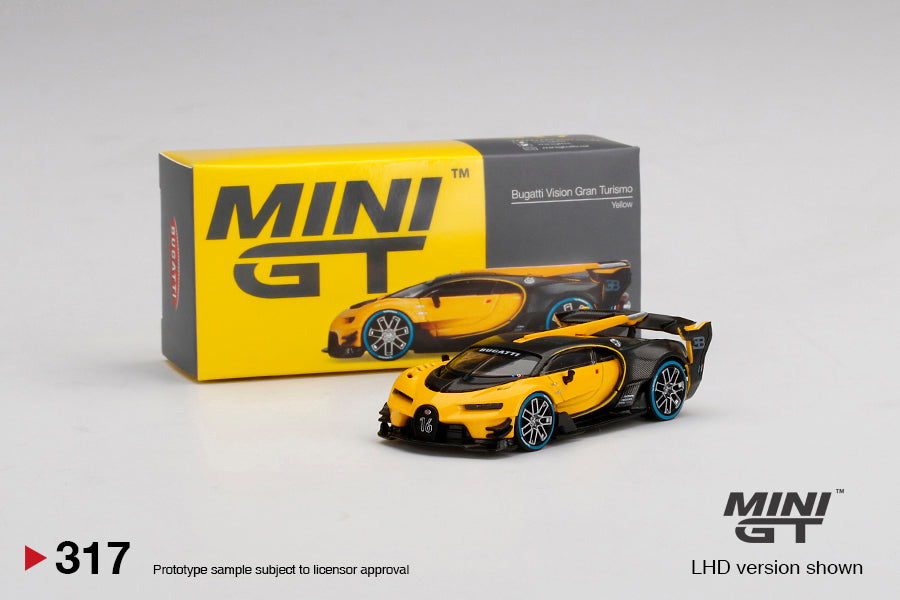 Mini GT - Bugatti Vision Gran Turismo Yellow Mini GT Mijo Exclusive - Scale 1/64 MGT00317 Blister