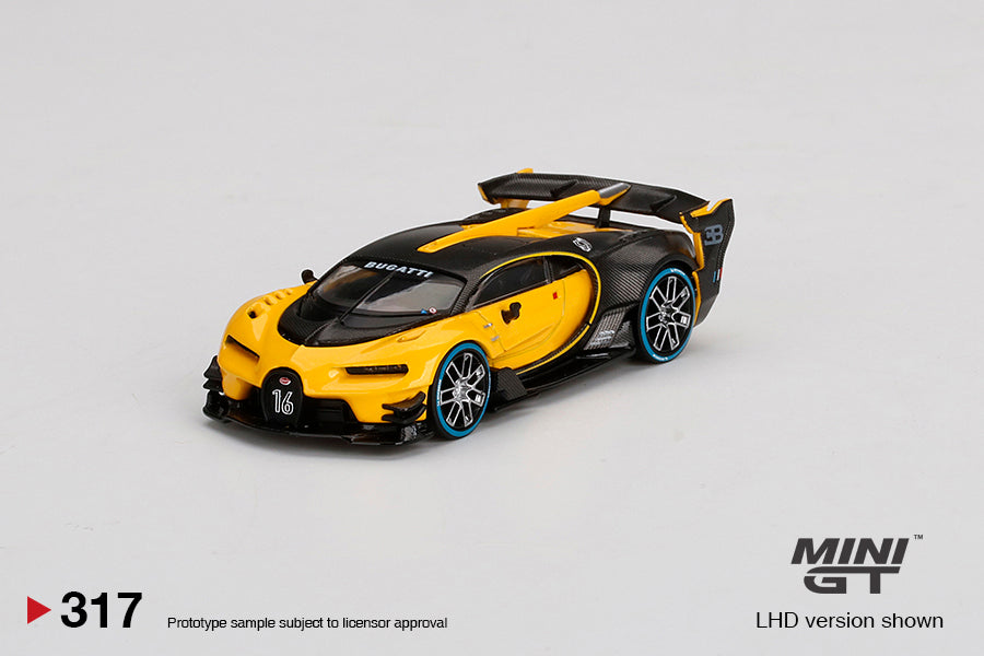 Mini GT - Bugatti Vision Gran Turismo Yellow Mini GT Mijo Exclusive - Scala 1/64 MGT00317 Blister