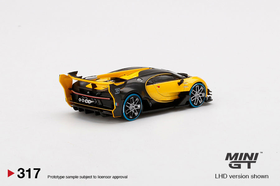 Mini GT - Bugatti Vision Gran Turismo Yellow Mini GT Mijo Exclusive - Scale 1/64 MGT00317 Blister