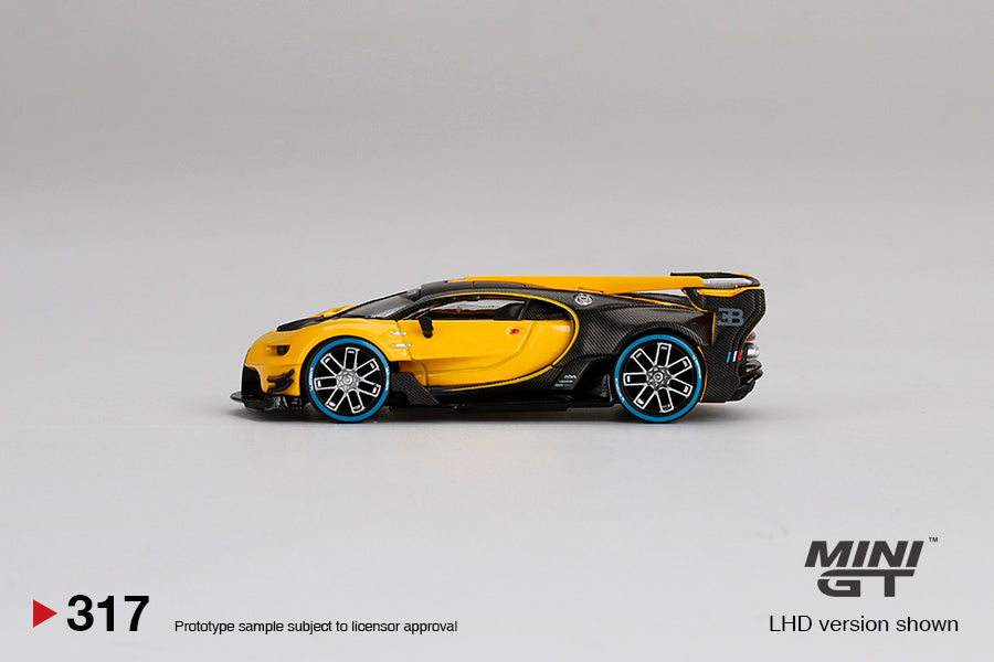 Mini GT - Bugatti Vision Gran Turismo Yellow Mini GT Mijo Exclusive - Scale 1/64 MGT00317 Blister