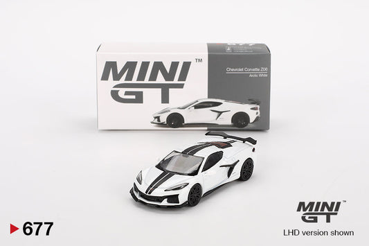 Mini GT - Chevrolet Corvette Z06 2023 Arctic White - Scala 1/64 MGT00677