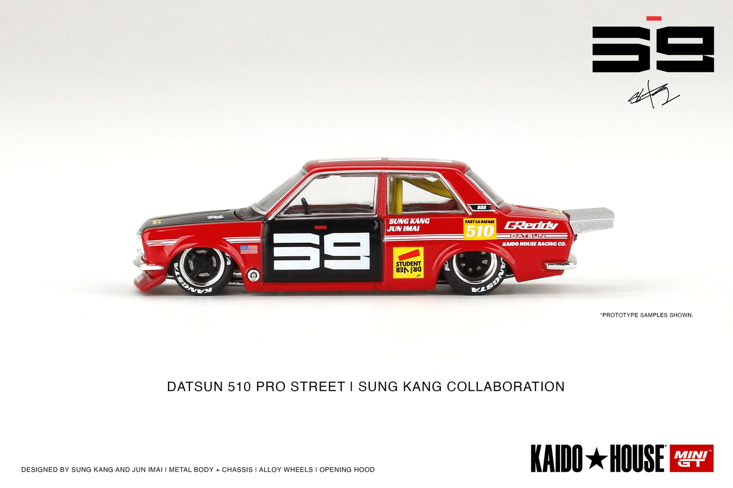 Mini GT - Datsun Pro Street SK510 Red - KAIDO HOUSE - Scale 1/64 KHMG003