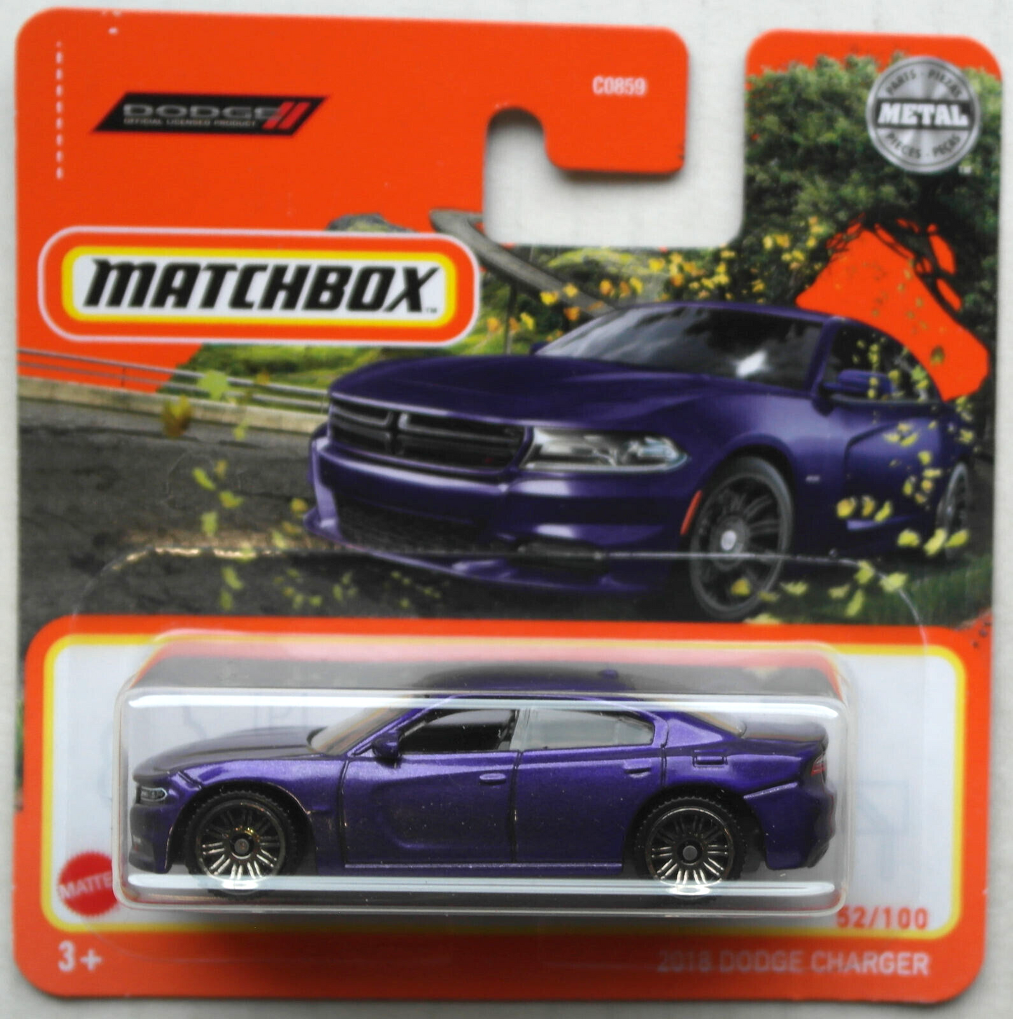 Matchbox - Dodge Charger 2018 Violet #52 - Matchbox - Scala 1/64 Circa