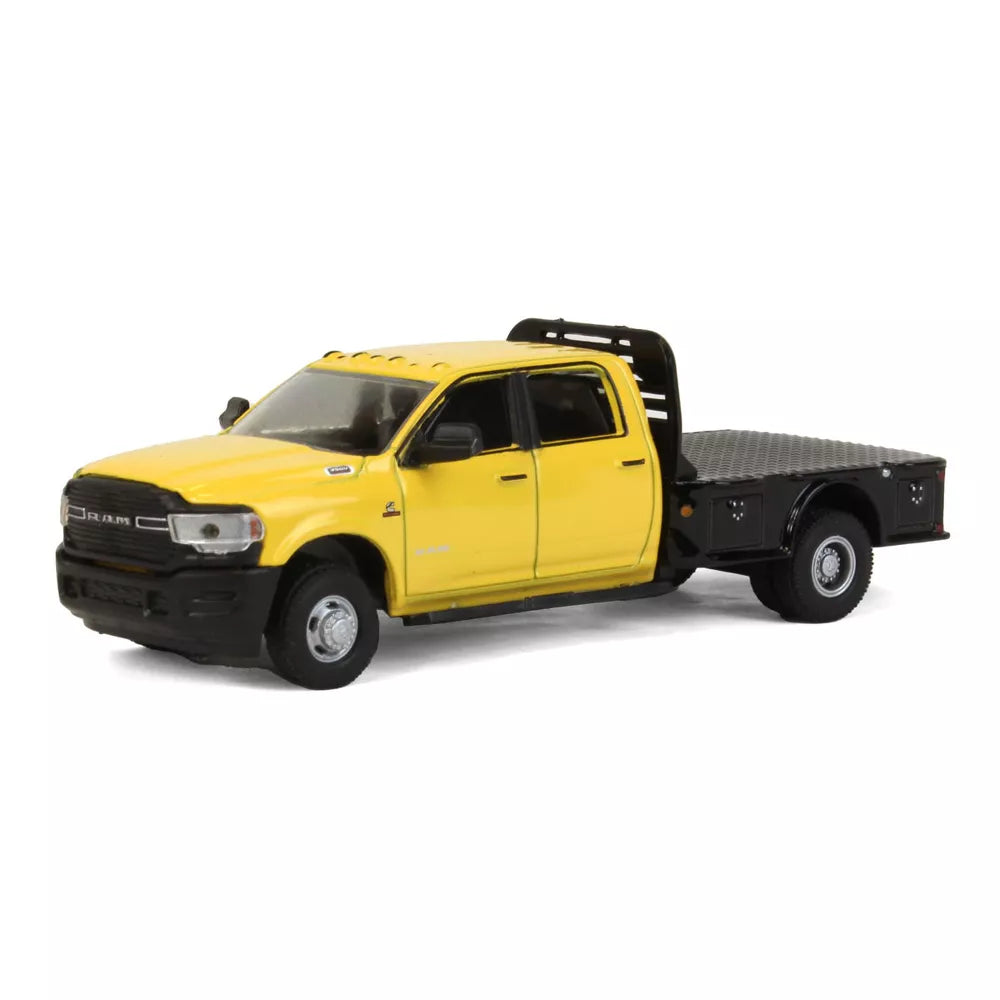 Greenlight - 2020 Ram 3500 Tradesman Dually Flatbed Construction Yellow - Dually Drivers Series - Greenlight - Scala 1/64