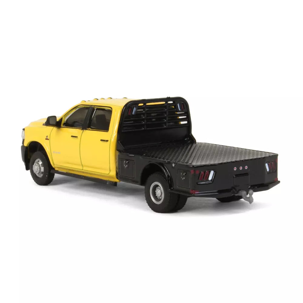 Greenlight - 2020 Ram 3500 Tradesman Dually Flatbed Construction Yellow - Dually Drivers Series - Greenlight - Scala 1/64