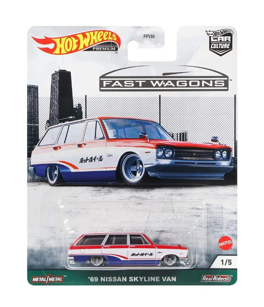 Hot Wheels Premium - 1969 Nissan Skyline Van "Fast Wagons" Series - Series Car Culture - Scala 1/64