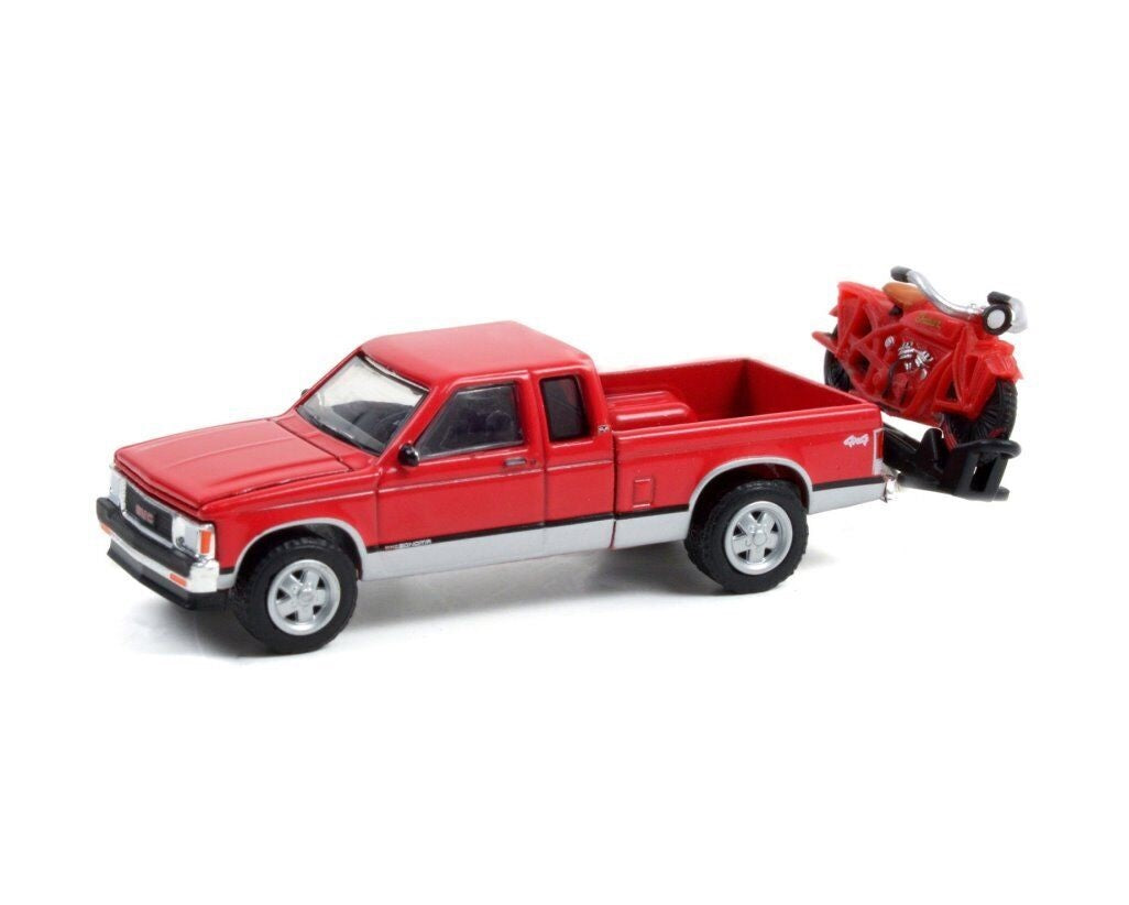 Greenlight - 1991 GMC Sonoma with 1920 Indian Scout - 100 Years of Indian Scout - Scale 1/64