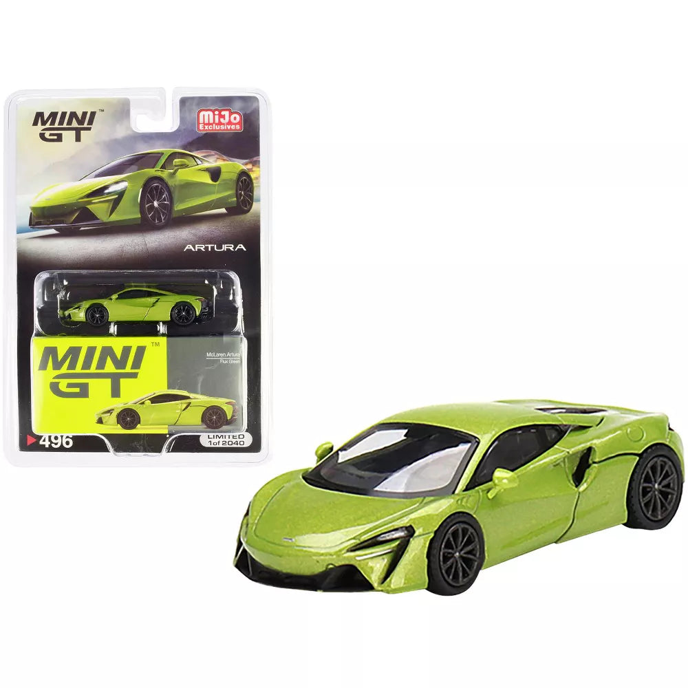 Mini GT - McLaren Artura Flux Green MiJo Exclusives - Scala 1/64 MGT00496MJ