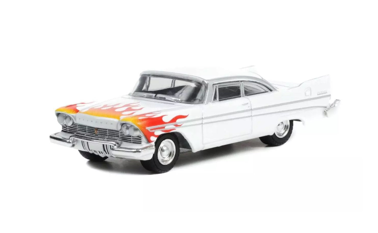 Greenlight - 1957 Plymouth Belvedere White with Flames Hobby Exclusive - Scala 1/64