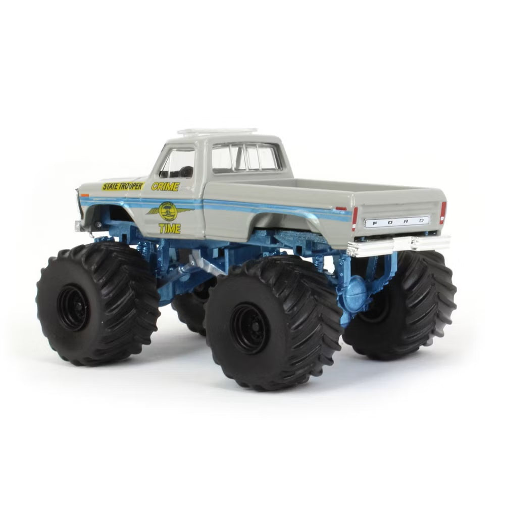 Greenlight Collectibles - 1979 Ford F-250 Crime Time State Trooper Monster Truck Kings of Crunch - 1/64 Scale