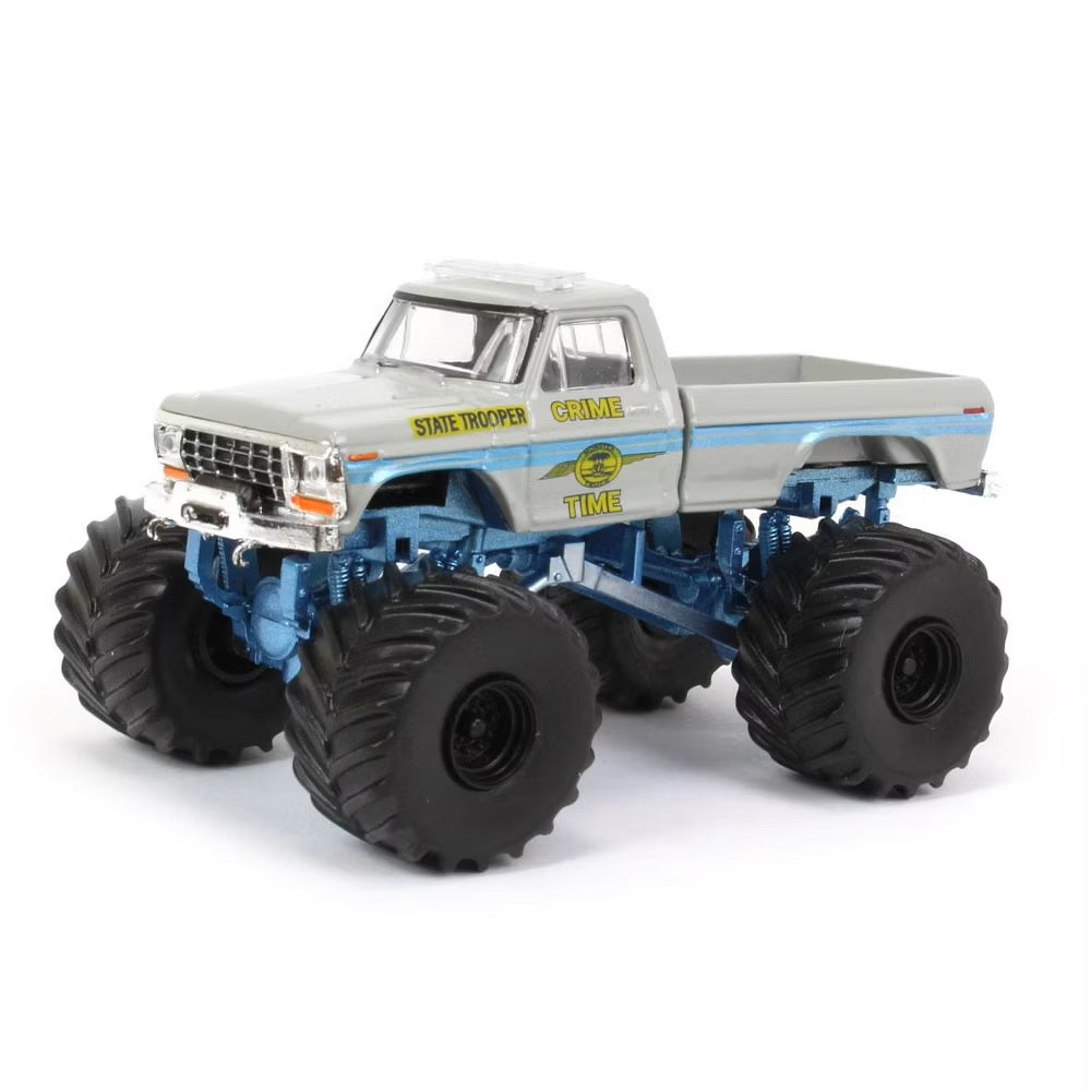 Greenlight Collectibles - 1979 Ford F-250 Crime Time State Trooper Monster Truck Kings of Crunch - 1/64 Scale