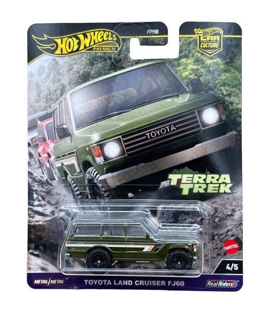 Hot Wheels Premium - Toyota Land Cruiser FJ60 Green - Series Terra Trek - Scale 1/64