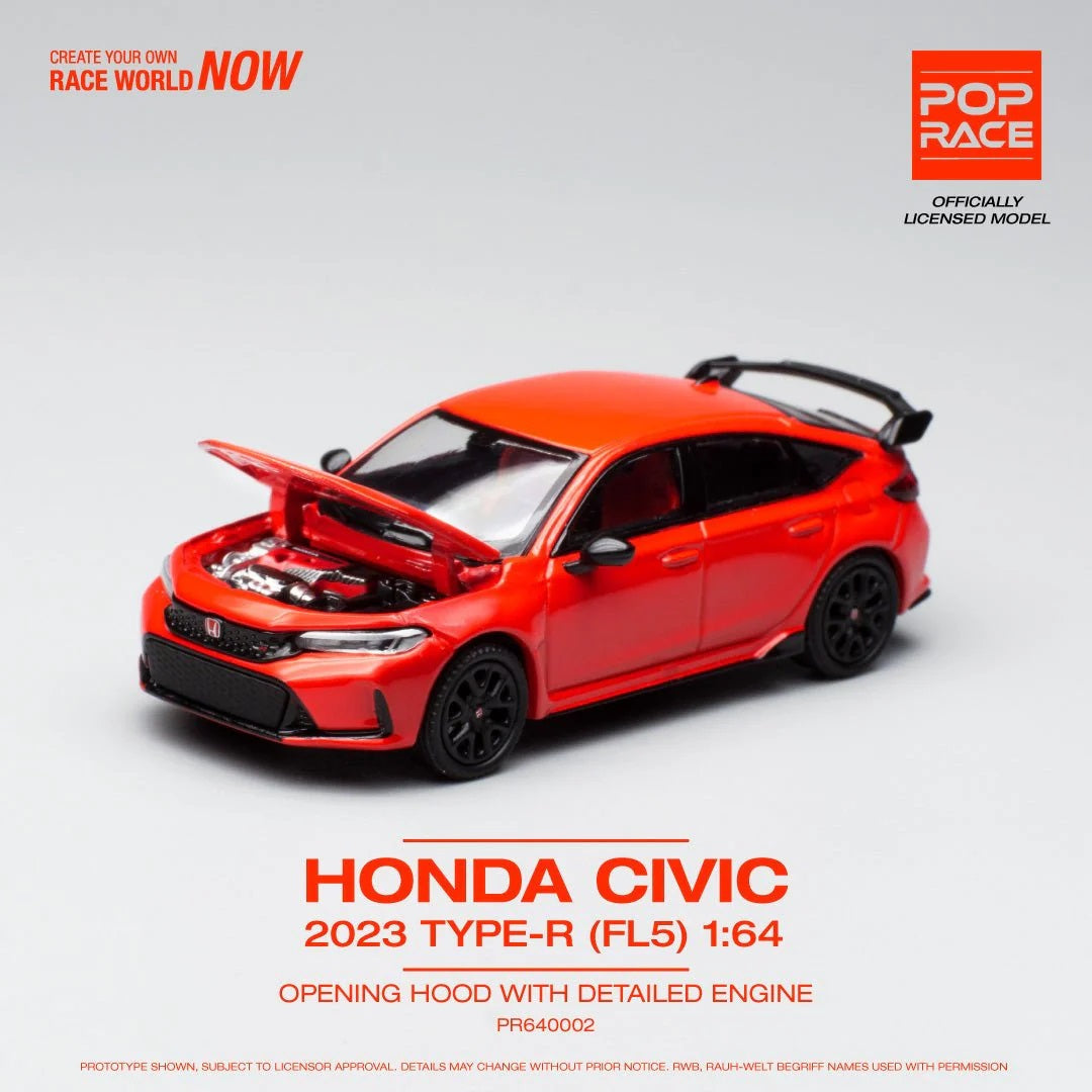 Pop Race - Honda Civic Type R FL-5 Red Scala 1/64 PR64-02