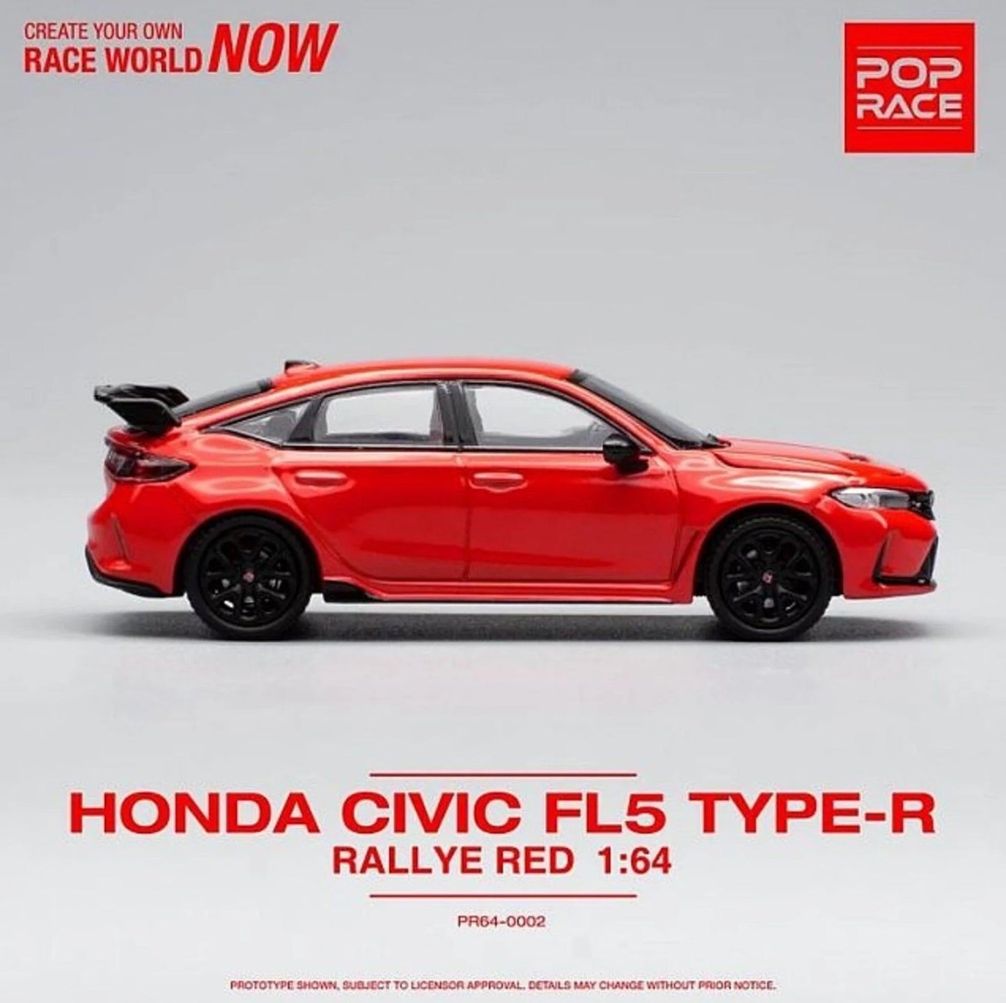 Pop Race - Honda Civic Type R FL-5 Red Scala 1/64 PR64-02