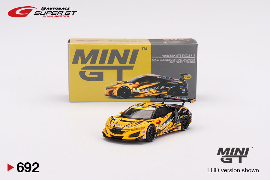 [Japan Exclusive] Mini GT - 2023 Honda NSX GT3 EVO22 #18 "UPGARAGE NSX GT3" - 1/64 Scale MGT00692-L