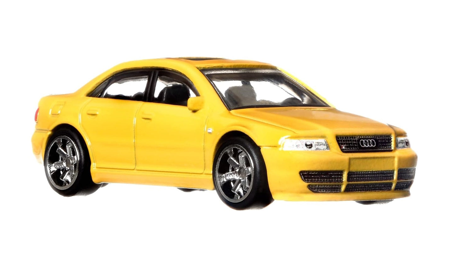 Hot Wheels Premium Audi S4 quattro Yellow - Series Car Culture - Scale 1/64