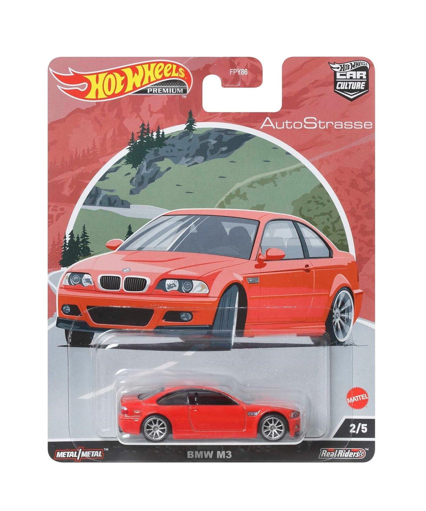 Hot Wheels Premium BMW M3 Red - Series Car Culture - Scala 1/64