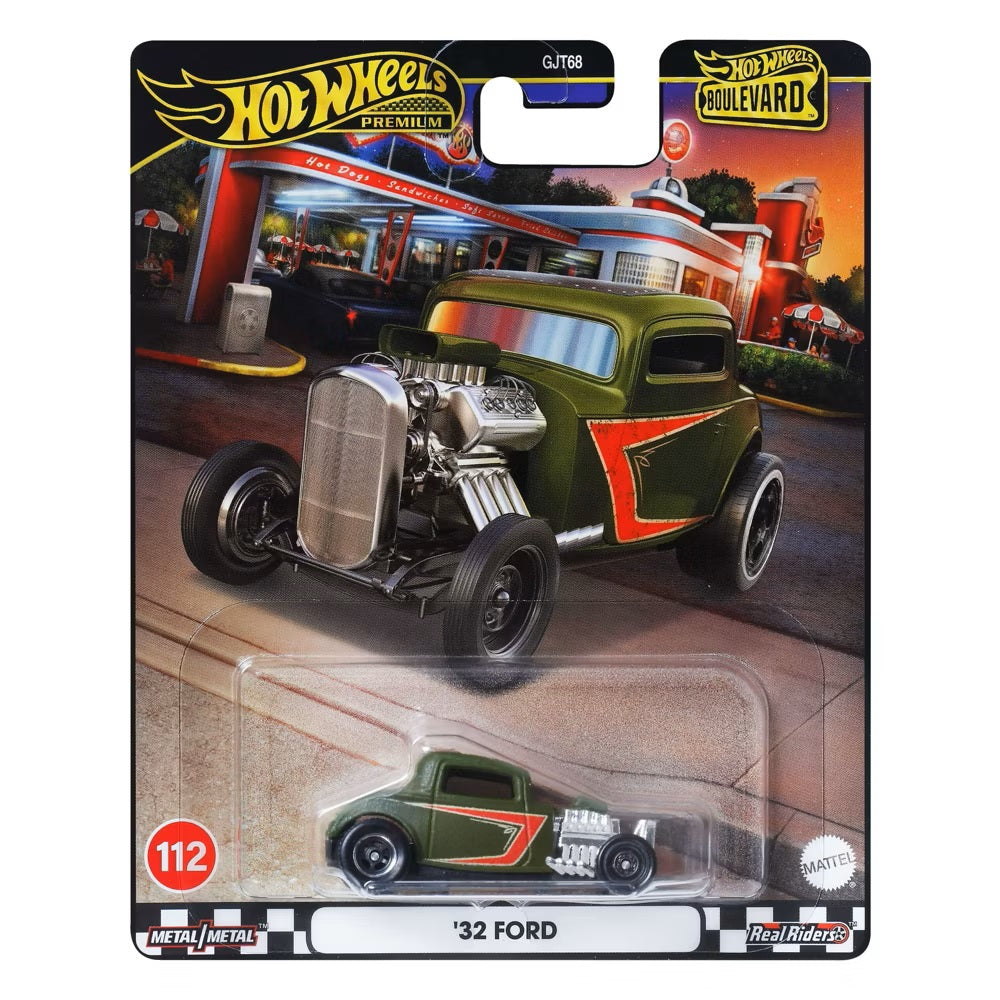 Hot Wheels Premium - '32 Ford Green Matt - Boulevard Series - Scale 1/64