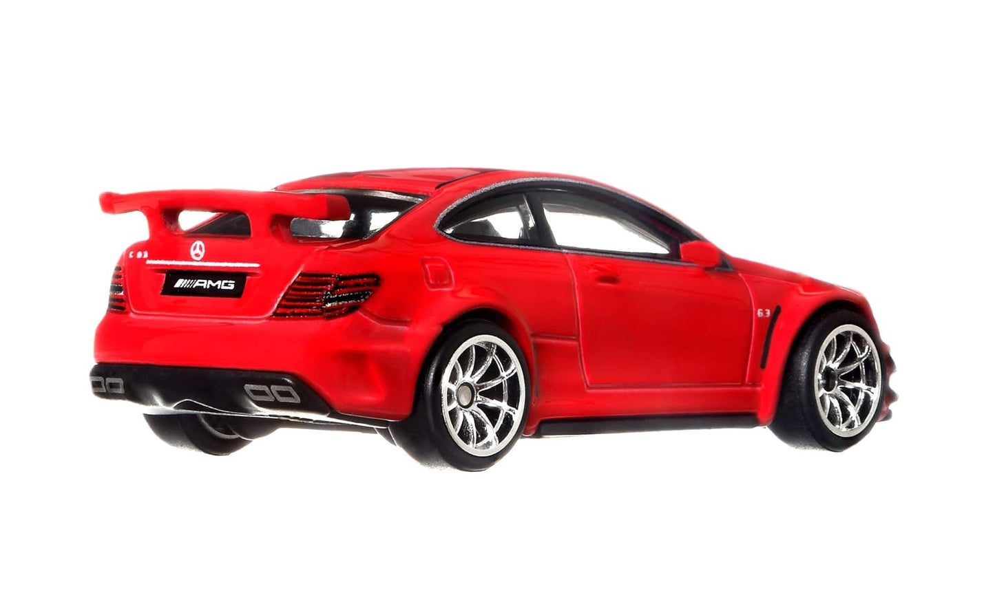 Hot Wheels Premium2012 Mercedes-Benz C63 AMG Coupe Black RED - Series Car Culture - Scale 1/64