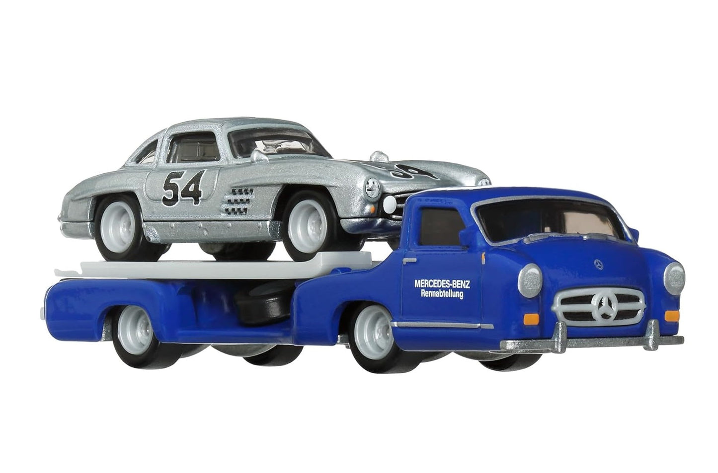 Mercedes-Benz 300SL + '55 Mercedes-Benz Blaues Wunder - Series Car Culture Team Transport - Hot Wheels Premium - Scala 1/64