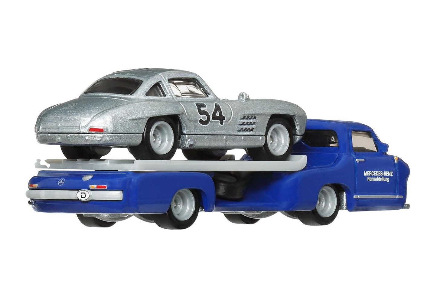 Mercedes-Benz 300SL + '55 Mercedes-Benz Blaues Wunder - Series Car Culture Team Transport - Hot Wheels Premium - Scale 1/64