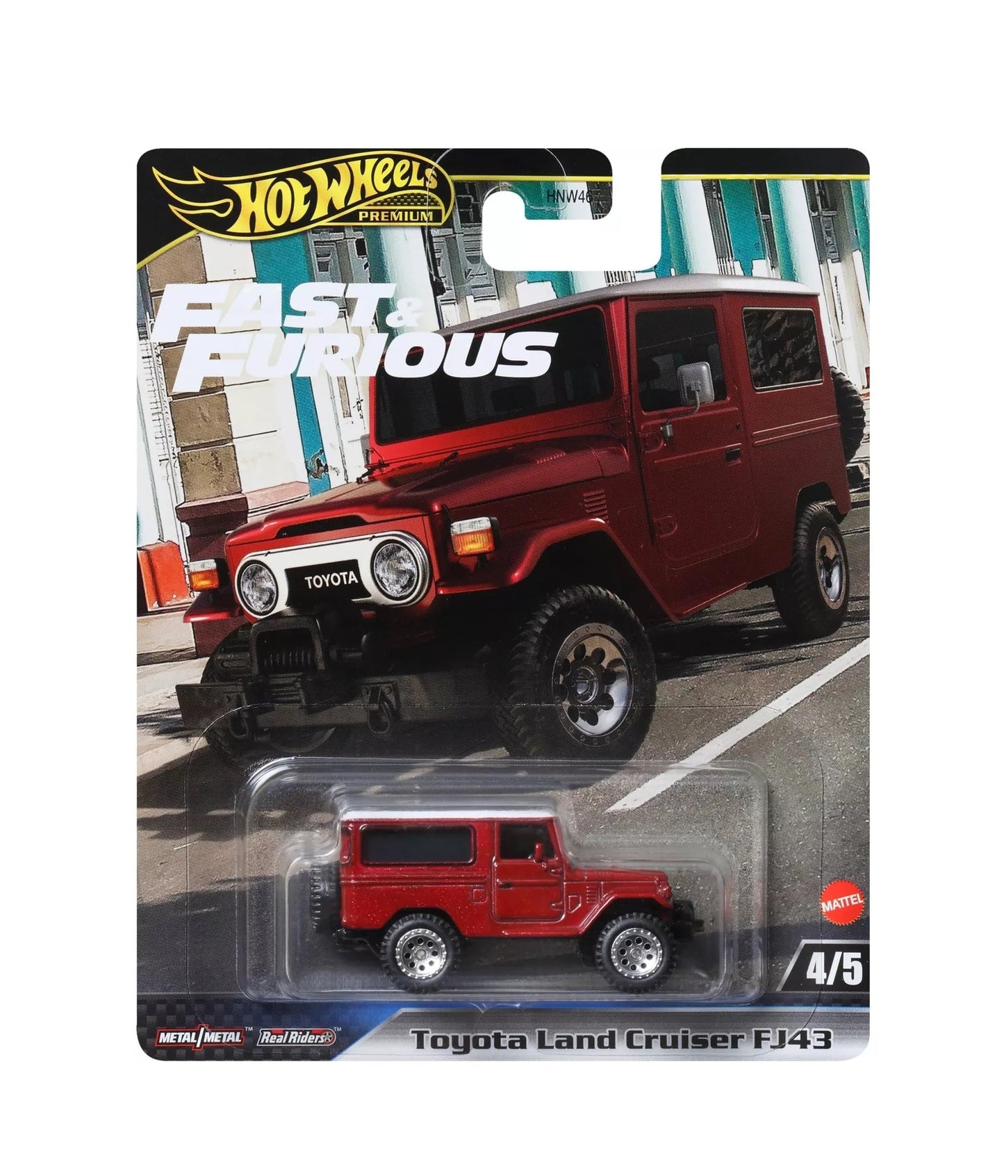 Hot Wheels Premium - Toyota Land Cruiser FJ43 Red Fast &amp; Furious - Scale 1/64