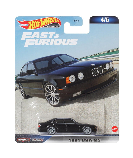 Hot Wheels Premium1991 BMW M5 Black Fast & Furious - Scala 1/64