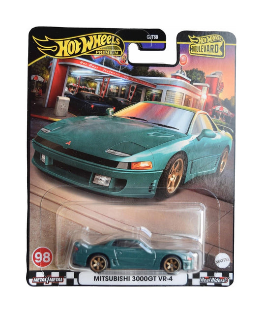 Hot Wheels Premium - Mitsubishi 3000GT VR-4 Green - Series Boulevard - Scale 1/64