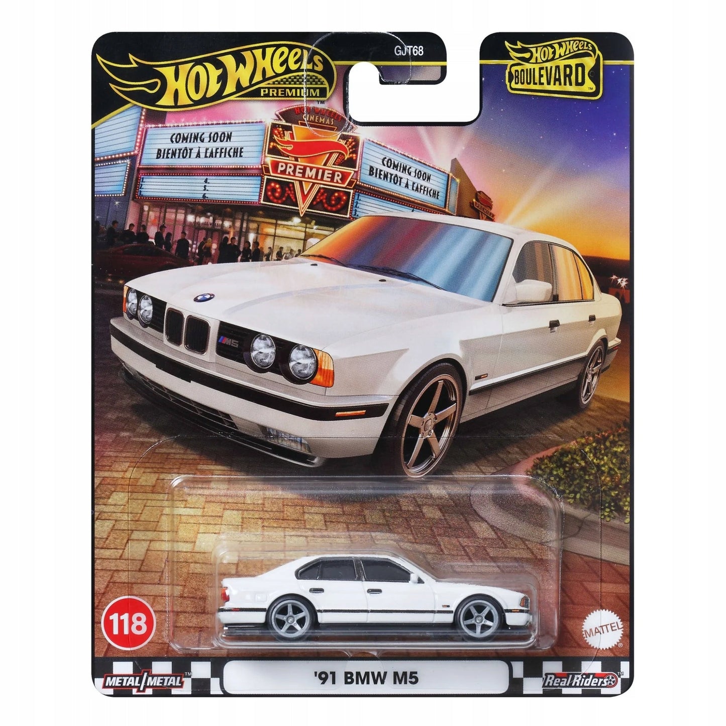 Hot Wheels Premium - '91 BMW M5 White Boulevard Series - Scala 1/64