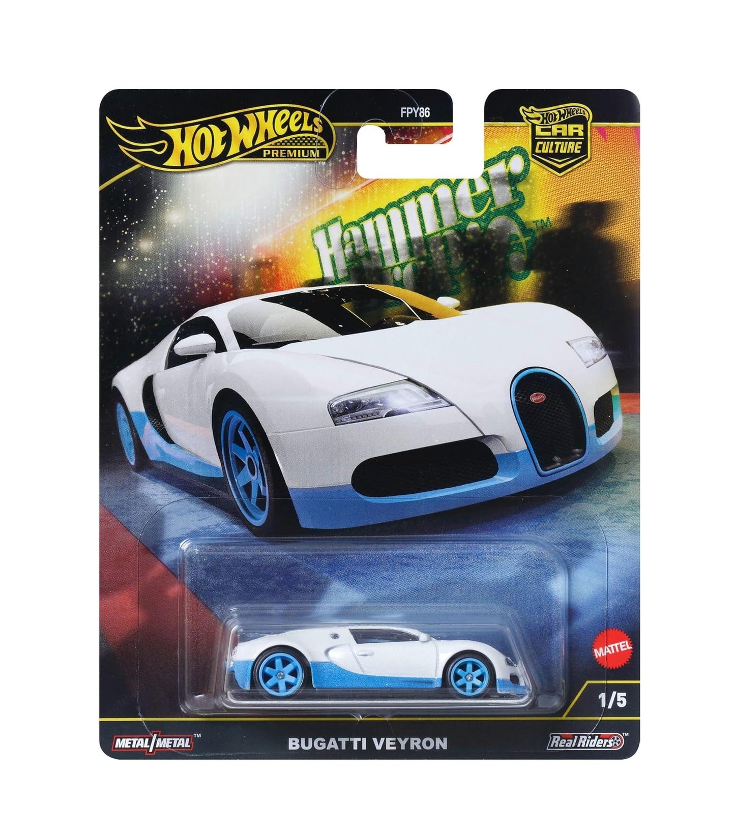 Hot Wheels Premium - Bugatti Veyron - Series Car Culture Hammer Drop - Scale 1/64