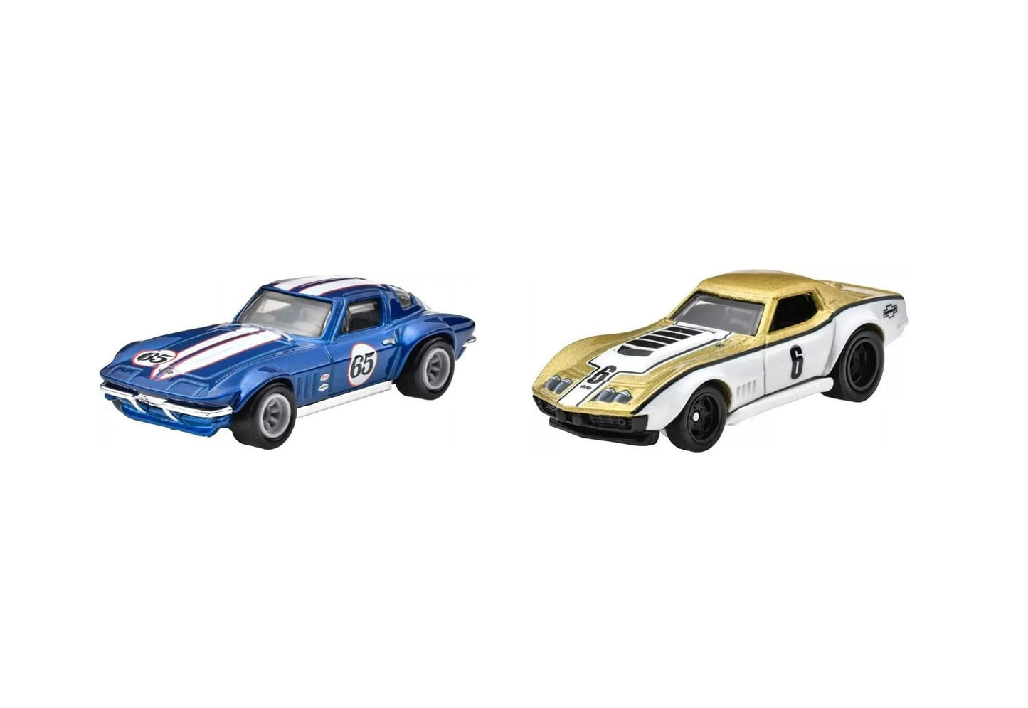 Hot Wheels Premium - 2 Pack Custom Corvette Stingray Coupe and '69 Copo Corvette - Scale 1/64