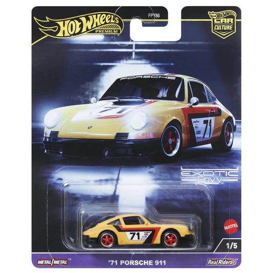 Hot Wheels Premium - 1971 Porsche 911 Yellow - Series Car Culture - Scala 1/64