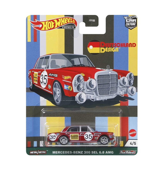 Hot Wheels Premium - Mercedes-Benz 300 SEL 6.8 AMG Deutschland Design - Series Car Culture - Scale 1/64