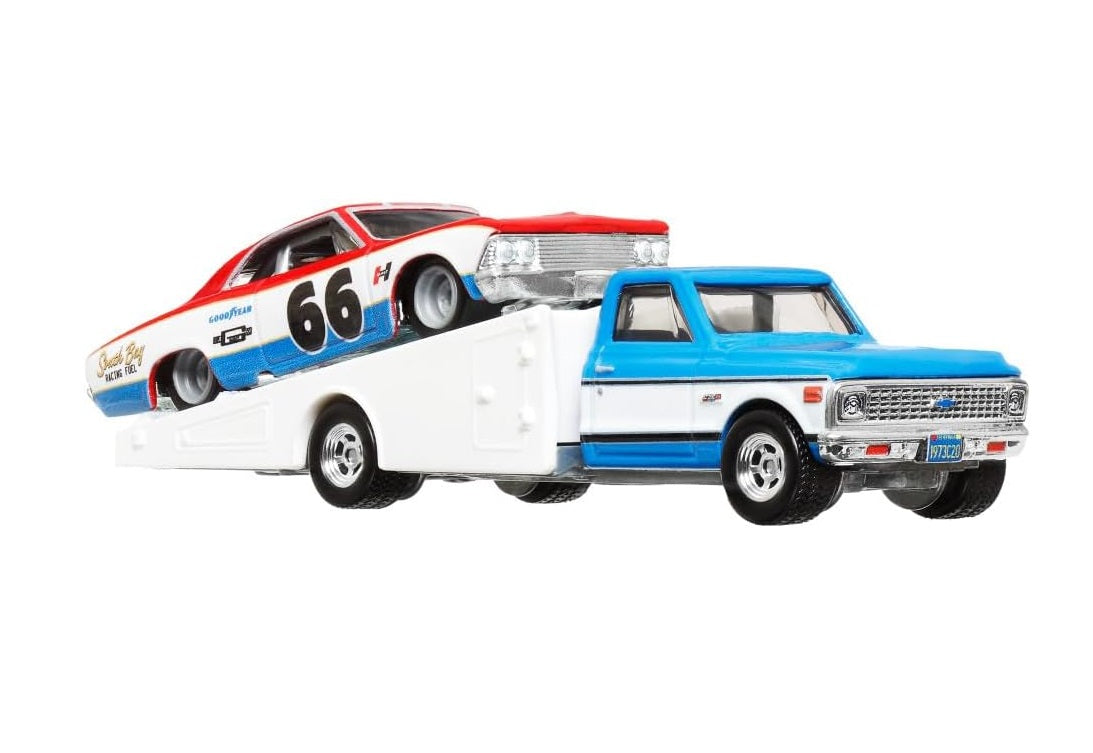 Hot Wheels Premium - '66 Chevelle and '72 Chevy Ramp Truck - Series Car Culture Team Transport - Scala 1/64