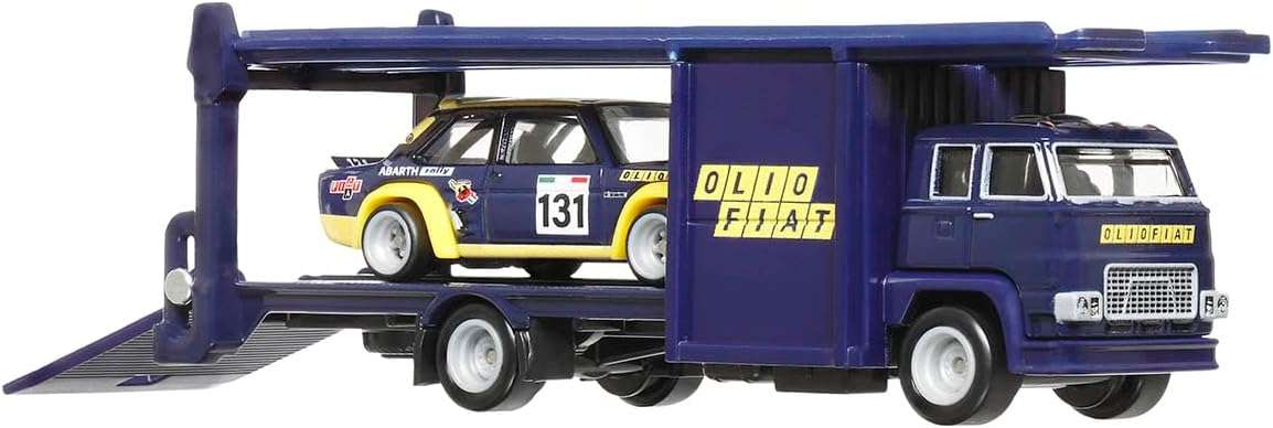 Hot Wheels Premium - Fiat 131 Abarth Second Story Lorry - Series Car Culture Team Transport - Scale 1/64