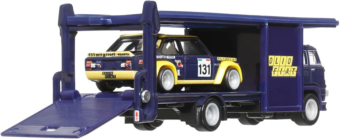 Hot Wheels Premium - Fiat 131 Abarth Second Story Lorry - Series Car Culture Team Transport - Scala 1/64