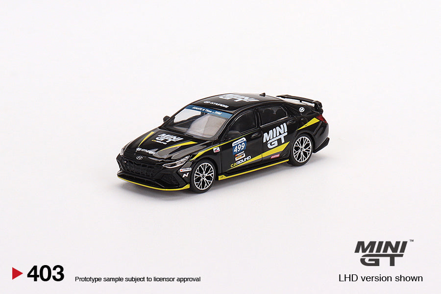 Mini GT - Hyundai Elantra N #499 Caround Racing Hyundai N-Festival - Scale 1/64 MGT00403