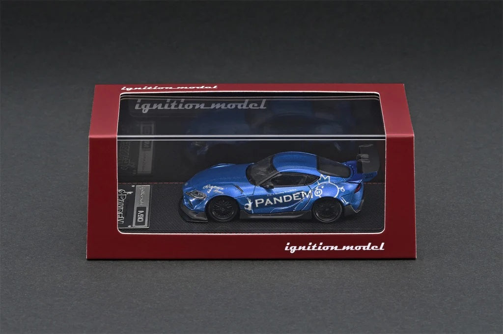 Ignition Model - PANDEM Toyota Supra (A90) Blue Metallic - Scala 1/64 IG2331