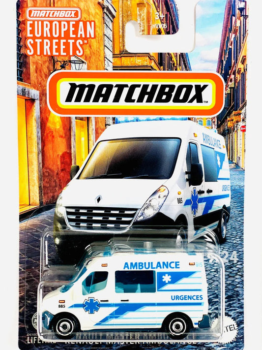 Matchbox - Renault Master Ambulance Series European Streets 19/24 - Matchbox - Scala 1/64 Circa