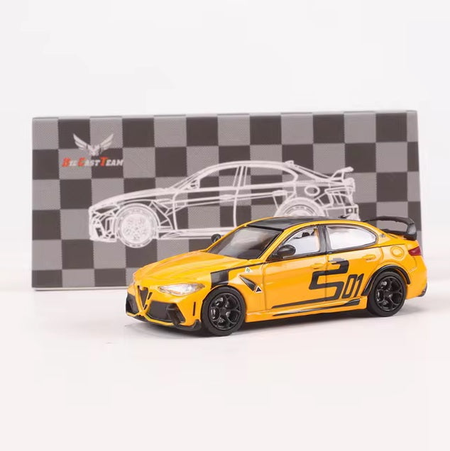 DCT Alfa Romeo Giulia GTAm Yellow - 1/64 Scale