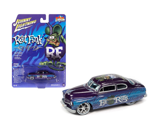 Johnny Lightning - 1949 Mercury Coupe Custom Purple "Rat Fink" "Pop Culture - Scala 1/64