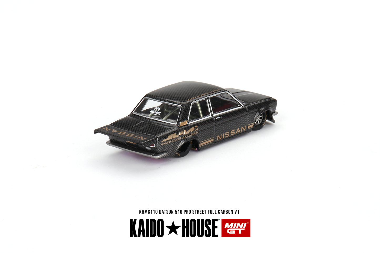 Mini GT - Datsun 510 Pro Street Full Carbon V1 - KAIDO HOUSE - Scala 1/64 KHMG110