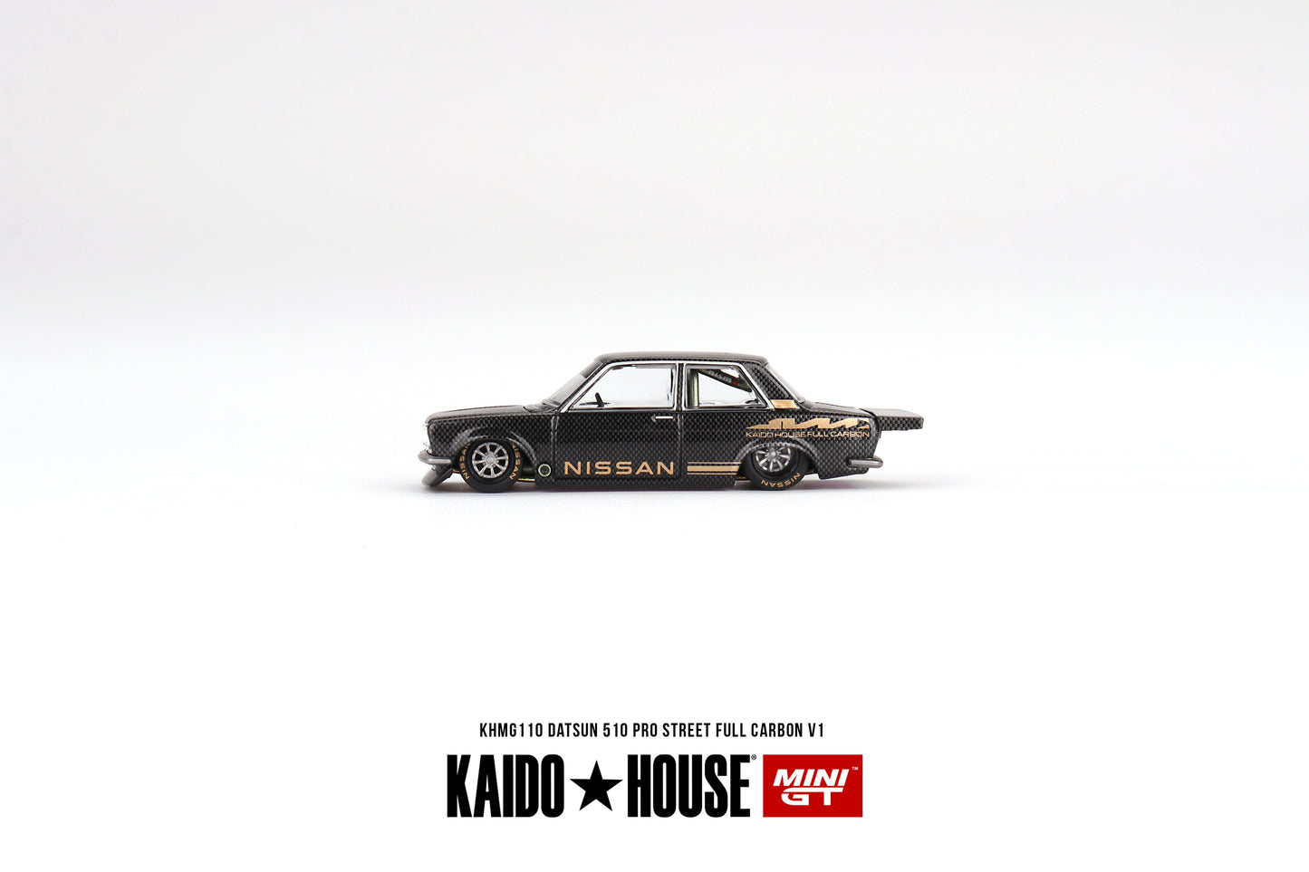 Mini GT - Datsun 510 Pro Street Full Carbon V1 - KAIDO HOUSE - Scala 1/64 KHMG110