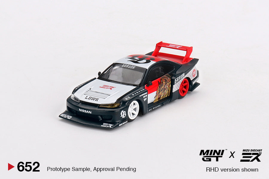 Mini GT - LB-Super Silhouette Nissan SILVIA (S15) “GARUDA” - Mini GT x MIZU Diecast - Scale 1/64 MGT00652