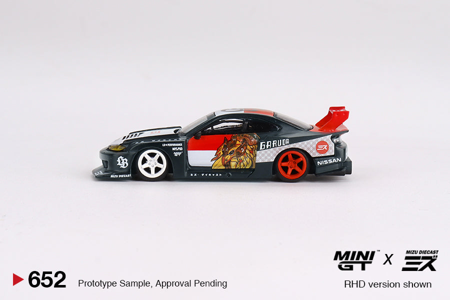 Mini GT - LB-Super Silhouette Nissan SILVIA (S15) “GARUDA” - Mini GT x MIZU Diecast - Scale 1/64 MGT00652