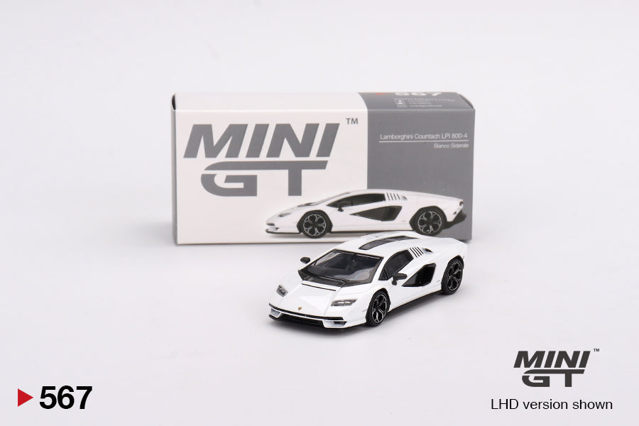 Mini GT - Lamborghini Countach LPI 800-4 Sidereal White MiJo Exclusives LHD - 1/64 Scale MGT00567-MJ